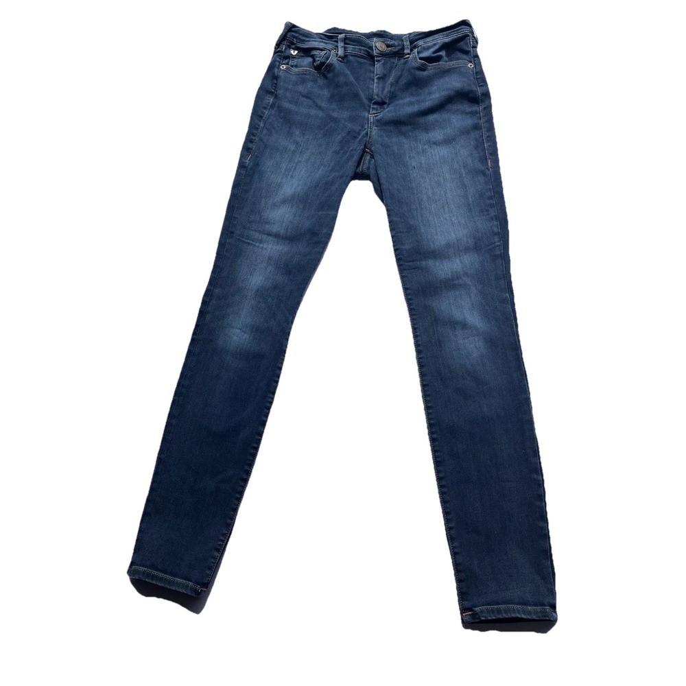True‎ Religion Jeans Womens 30 Blue Jennie Curvy Mid Rise Skinny Stretch Denim